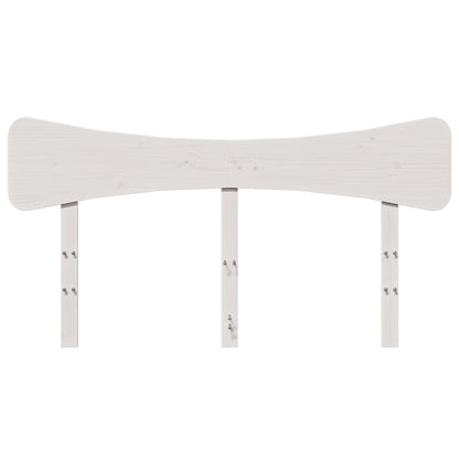 Testiera Bianca 140 cm in Legno Massello di Pino