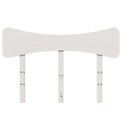 Testiera Bianca 135 cm in Legno Massello di Pino