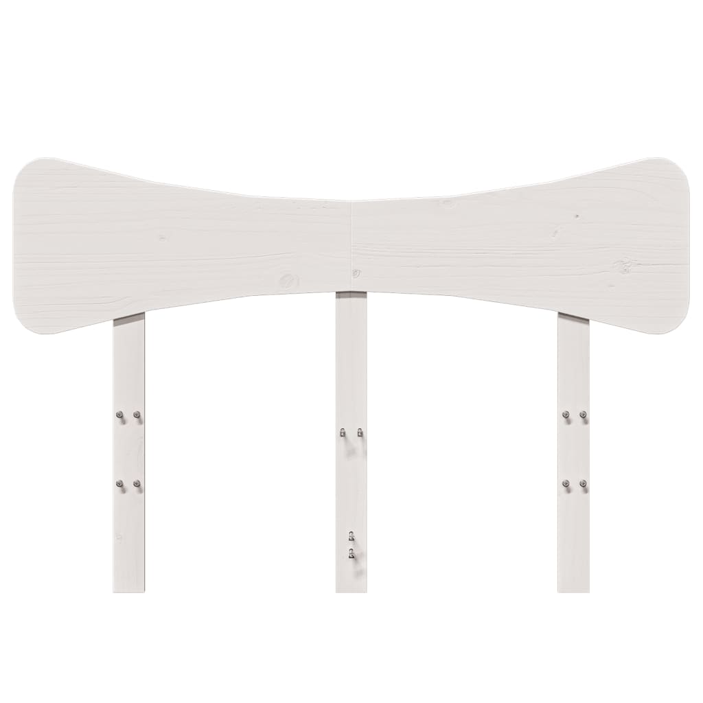 Testiera Bianca 120 cm in Legno Massello di Pino