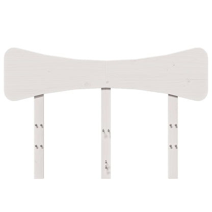 Testiera Bianca 120 cm in Legno Massello di Pino