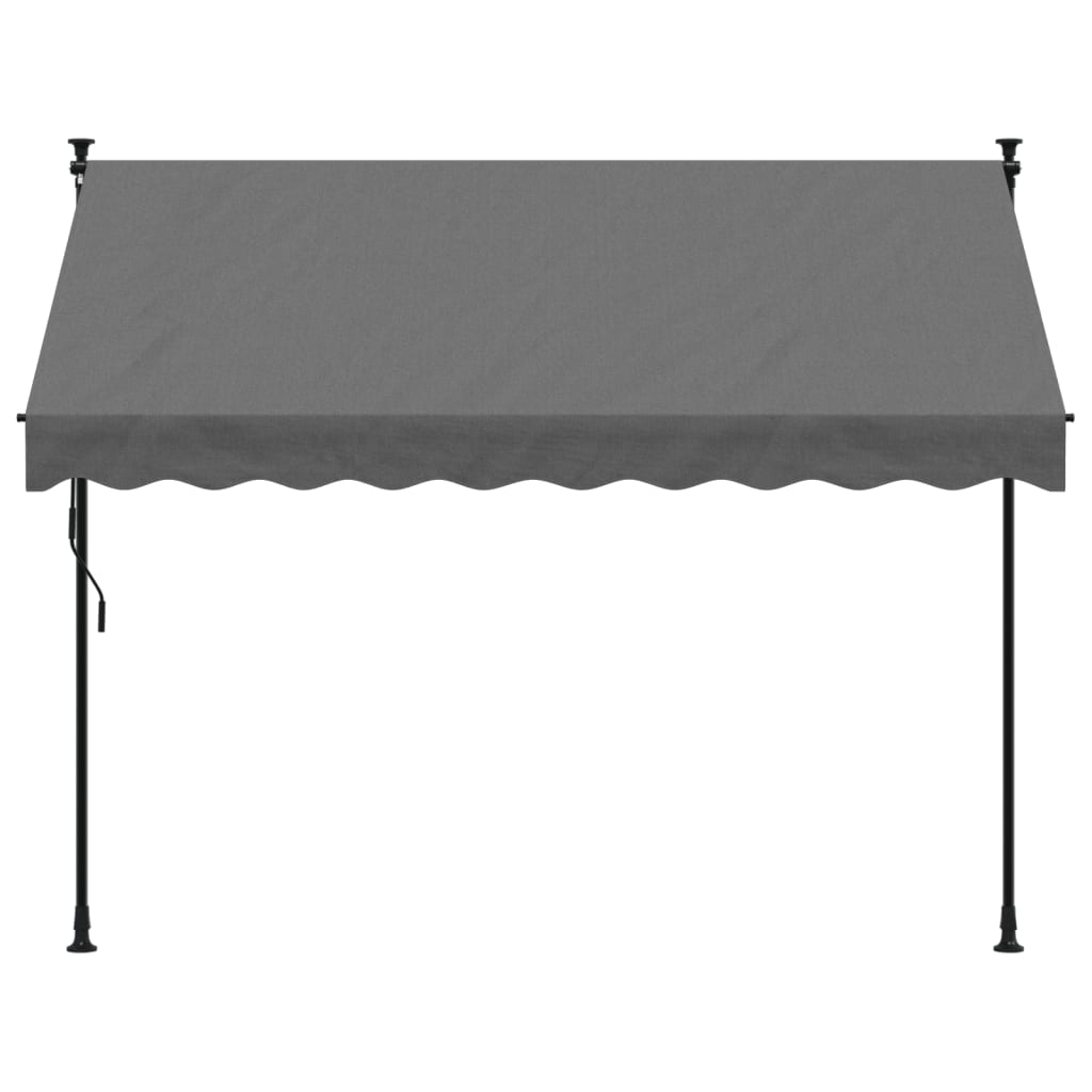 Tenda da Sole Retrattile Antracite 250x150 cm Tessuto e Acciaio