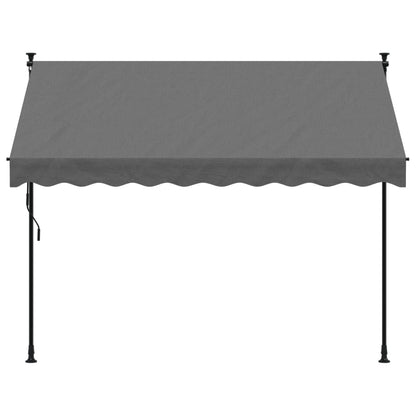 Tenda da Sole Retrattile Antracite 250x150 cm Tessuto e Acciaio