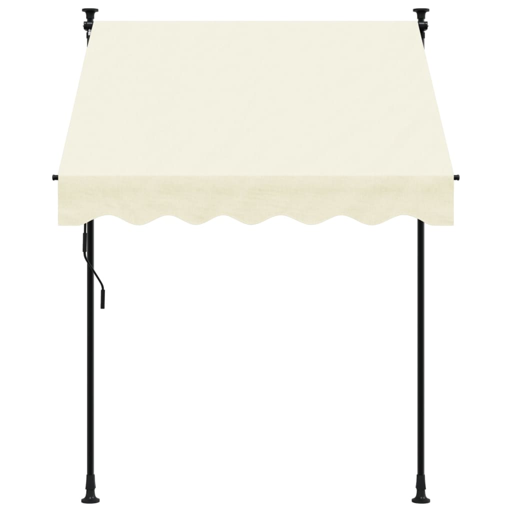 Tenda da Sole Retrattile Crema 150x150 cm in Tessuto e Acciaio