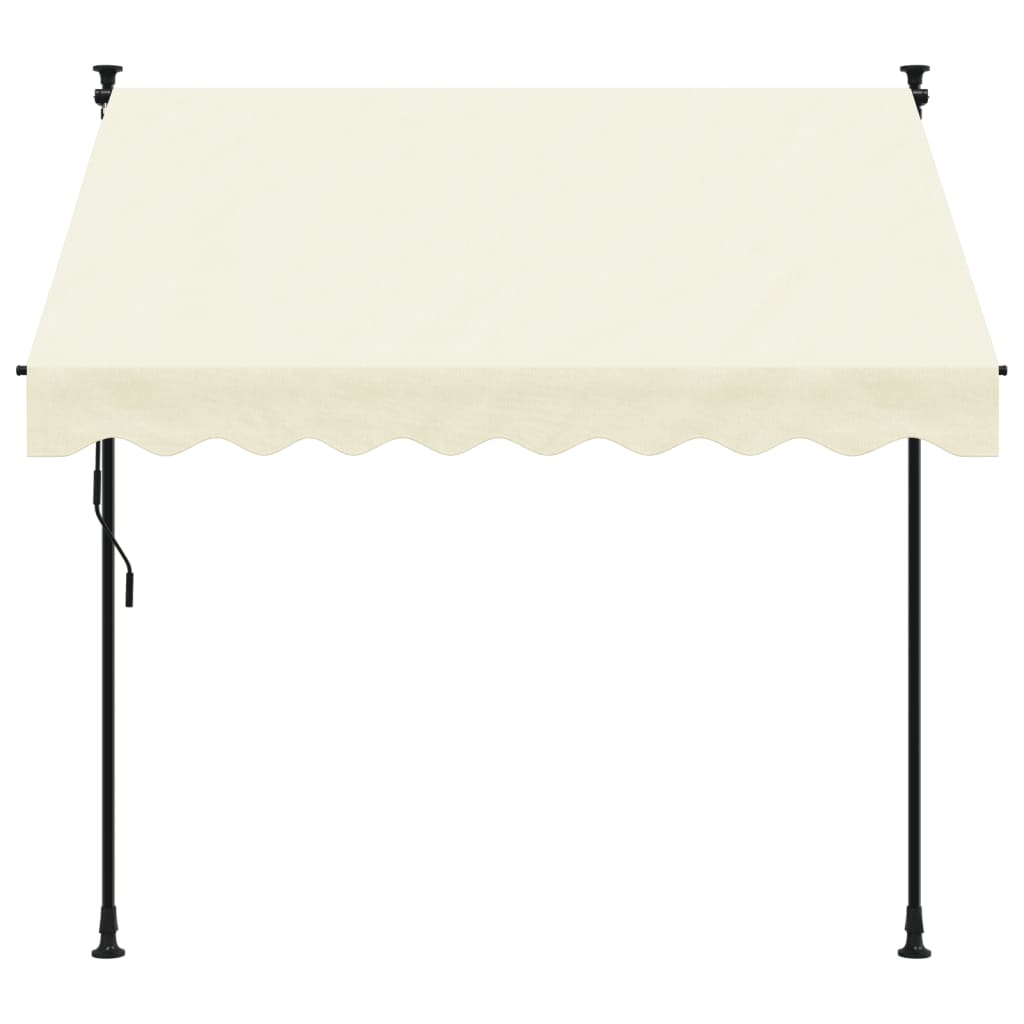Tenda da Sole Retrattile Crema 200x150 cm in Tessuto e Acciaio