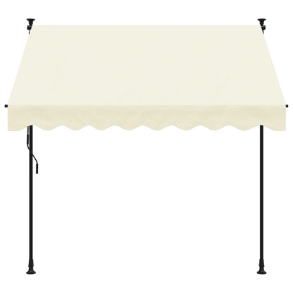 Tenda da Sole Retrattile Crema 200x150 cm in Tessuto e Acciaio