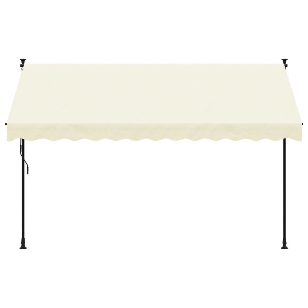 Tenda da Sole Retrattile Crema 300x150 cm in Tessuto e Acciaio