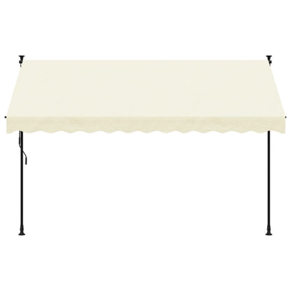 Tenda da Sole Retrattile Crema 300x150 cm in Tessuto e Acciaio
