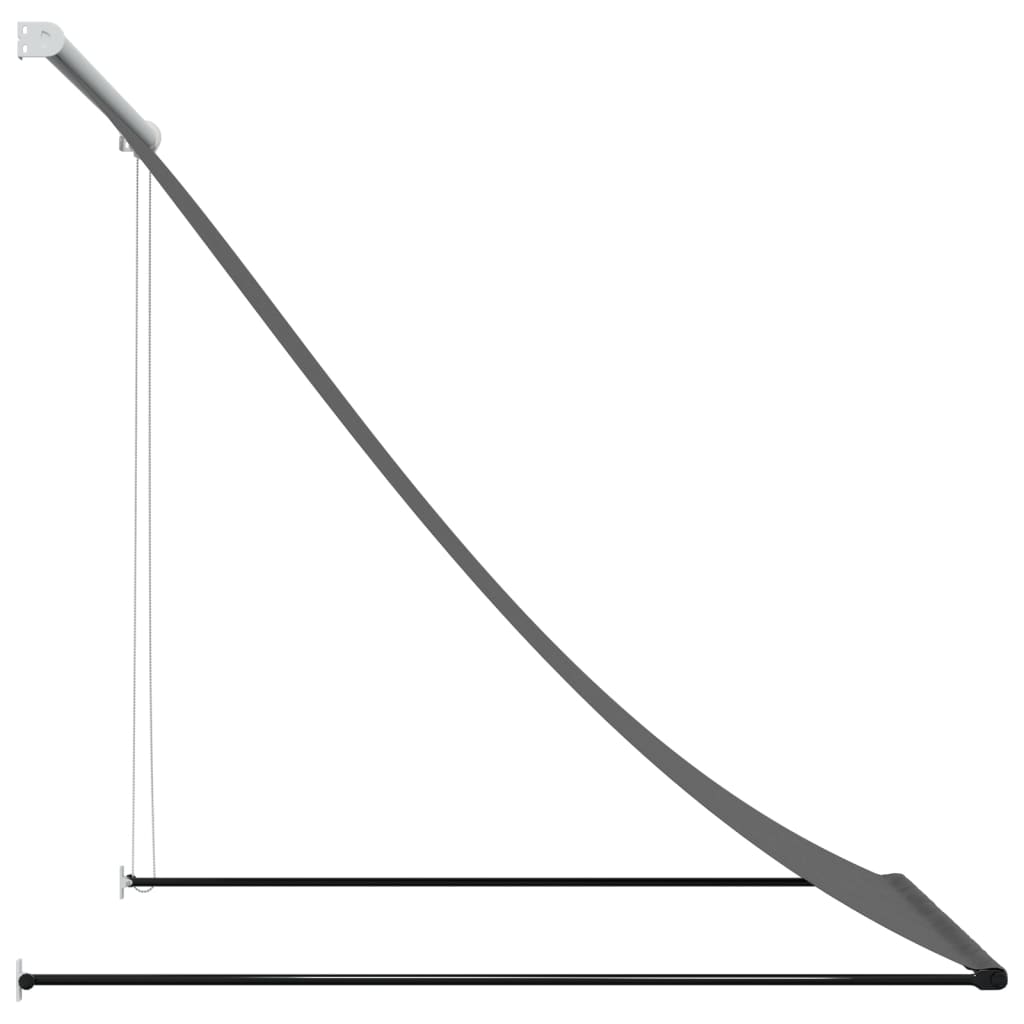 Tenda da Sole Retrattile Antracite 100x150 cm Tessuto e Acciaio