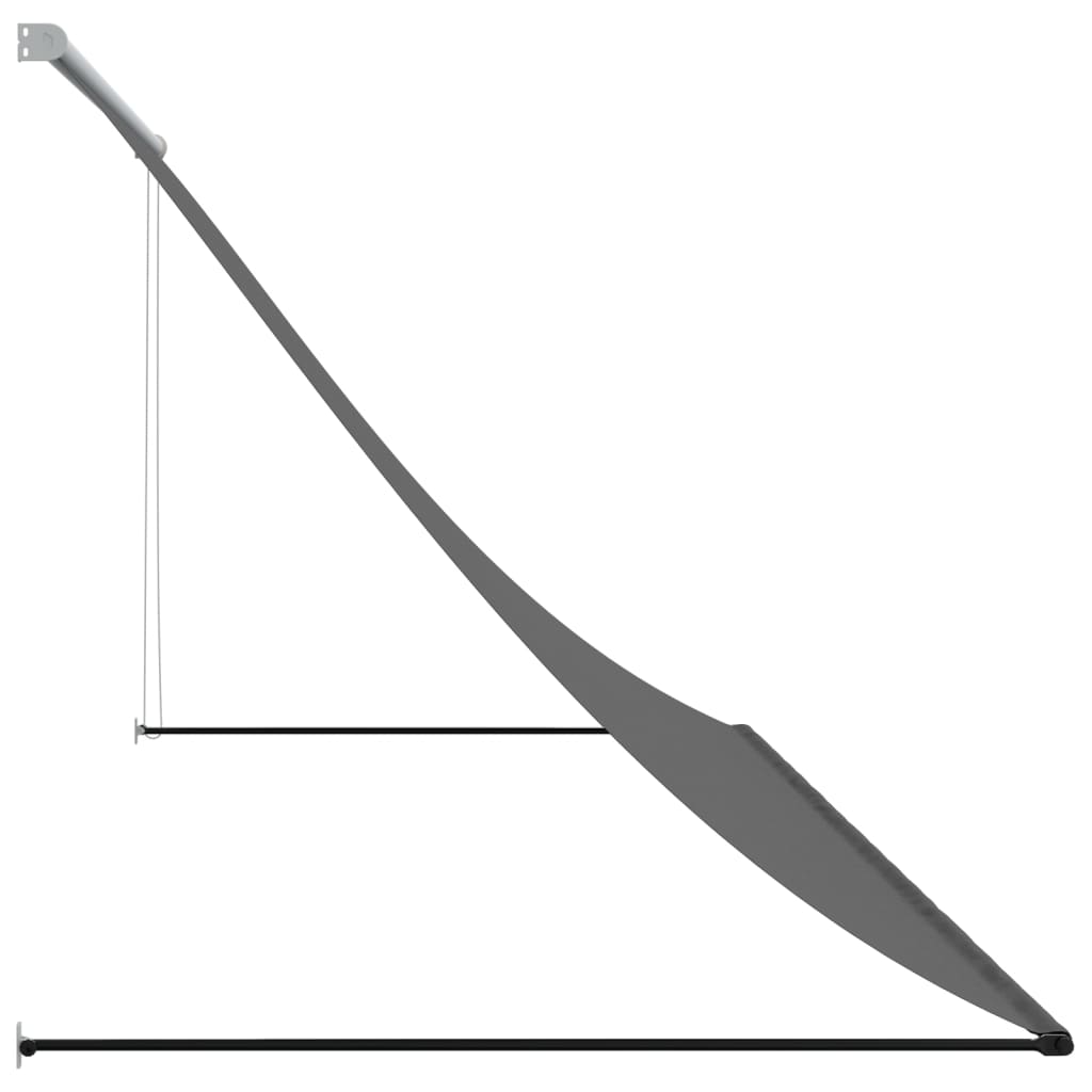 Tenda da Sole Retrattile Antracite 300x150 cm Tessuto e Acciaio