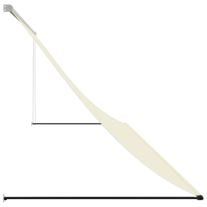 Tenda da Sole Retrattile Crema 400x150 cm in Tessuto e Acciaio