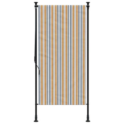 Tenda a Rullo Esterno Gialla e Bianca 100x270cm Tessuto Acciaio