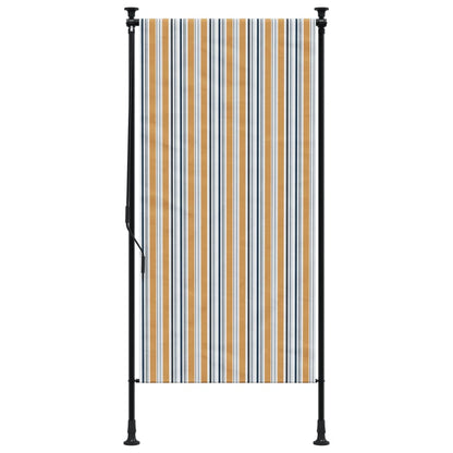 Tenda a Rullo Esterno Gialla e Bianca 120x270cm Tessuto Acciaio