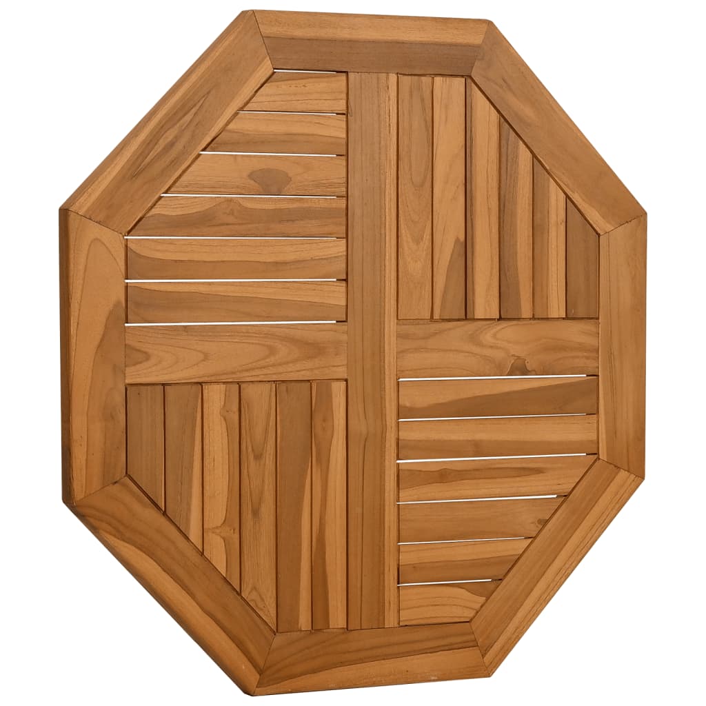 Piano per Tavolo 70x70x2,5 cm Ottagonale Legno Massello di Teak