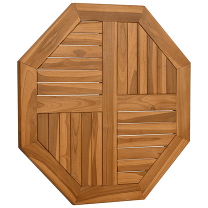 Piano per Tavolo 70x70x2,5 cm Ottagonale Legno Massello di Teak