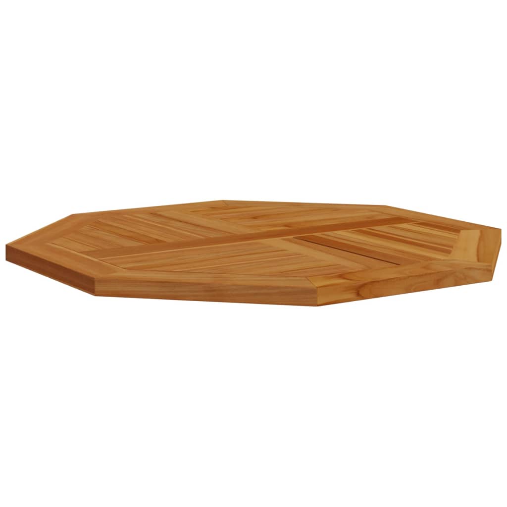 Piano per Tavolo 80x80x2,5 cm Ottagonale Legno Massello di Teak