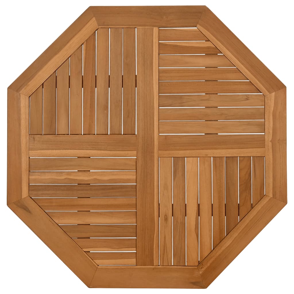 Piano per Tavolo 90x90x2,5 cm Ottagonale Legno Massello di Teak