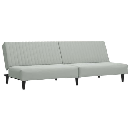 Set di Divani 2 pz Grigio Chiaro in Velluto