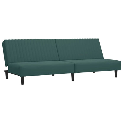 Set di Divani 2 pz Verde Scuro in Velluto