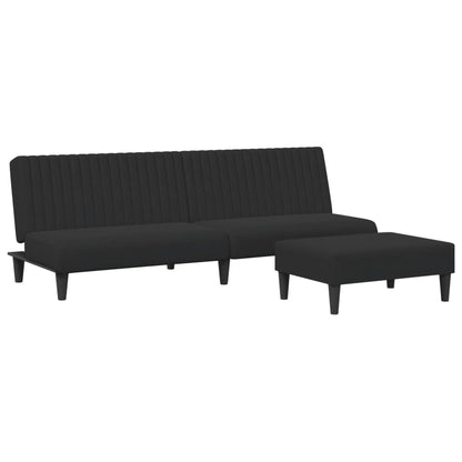 Set di Divani 2 pz Nero in Velluto