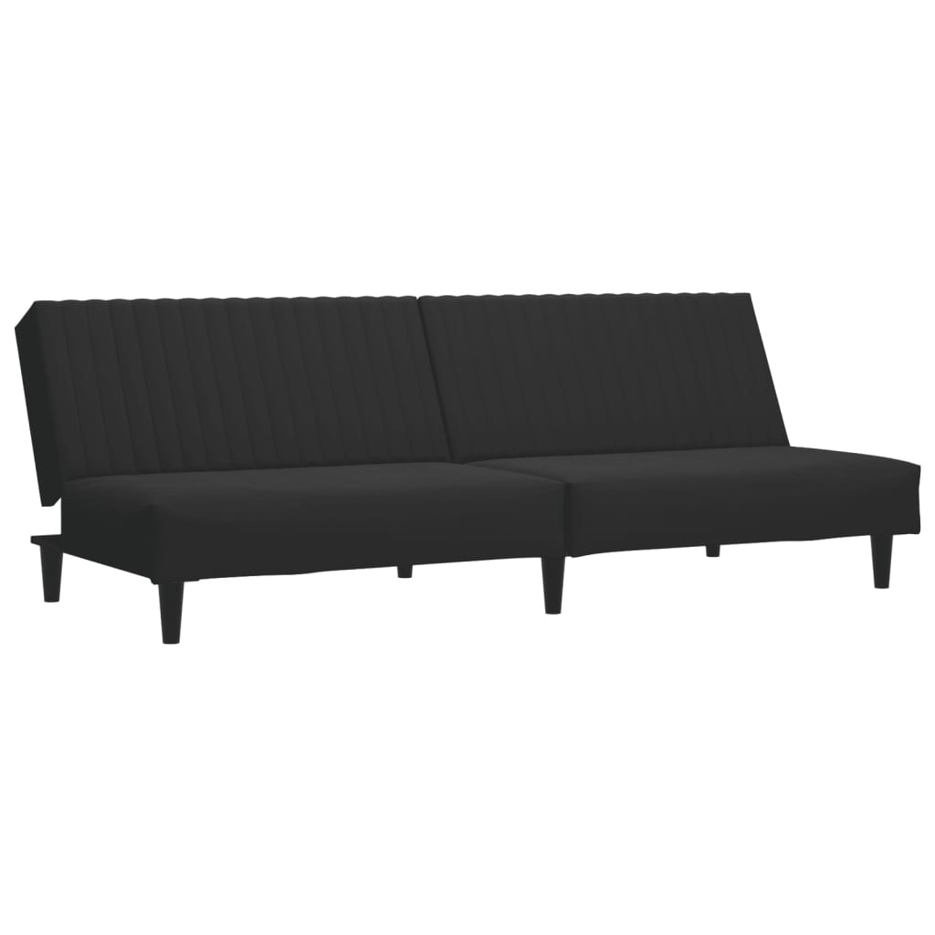 Set di Divani 2 pz Nero in Velluto
