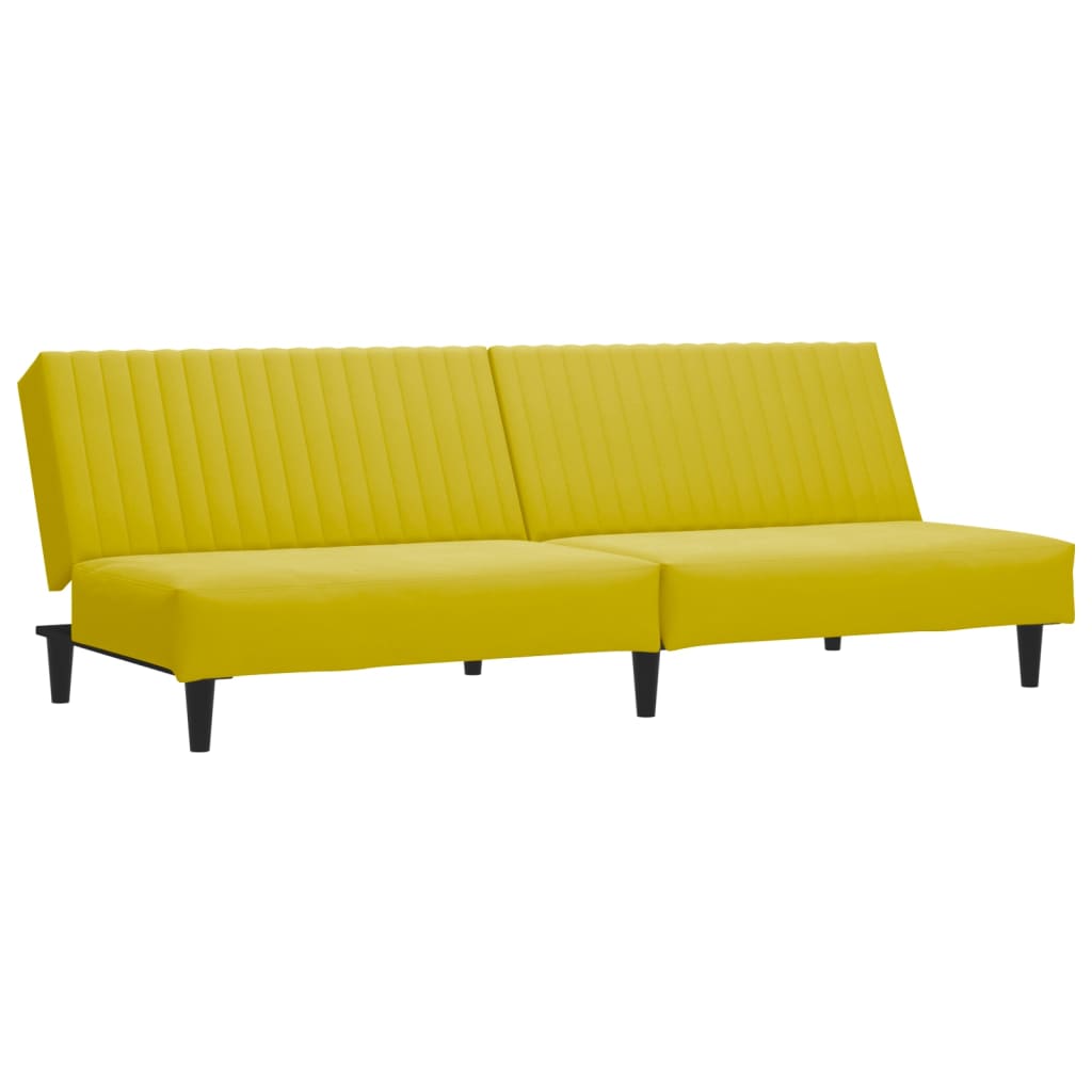 Set di Divani 2 pz Giallo in Velluto