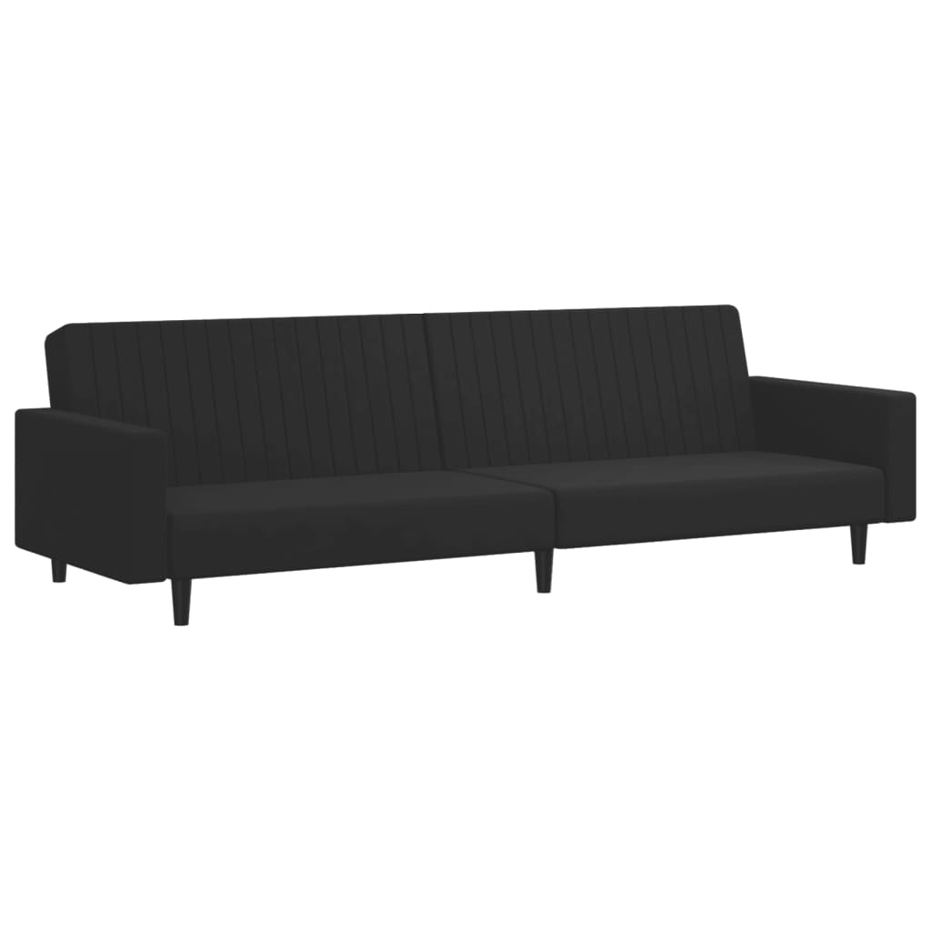 Set di Divani 2 pz Nero in Velluto