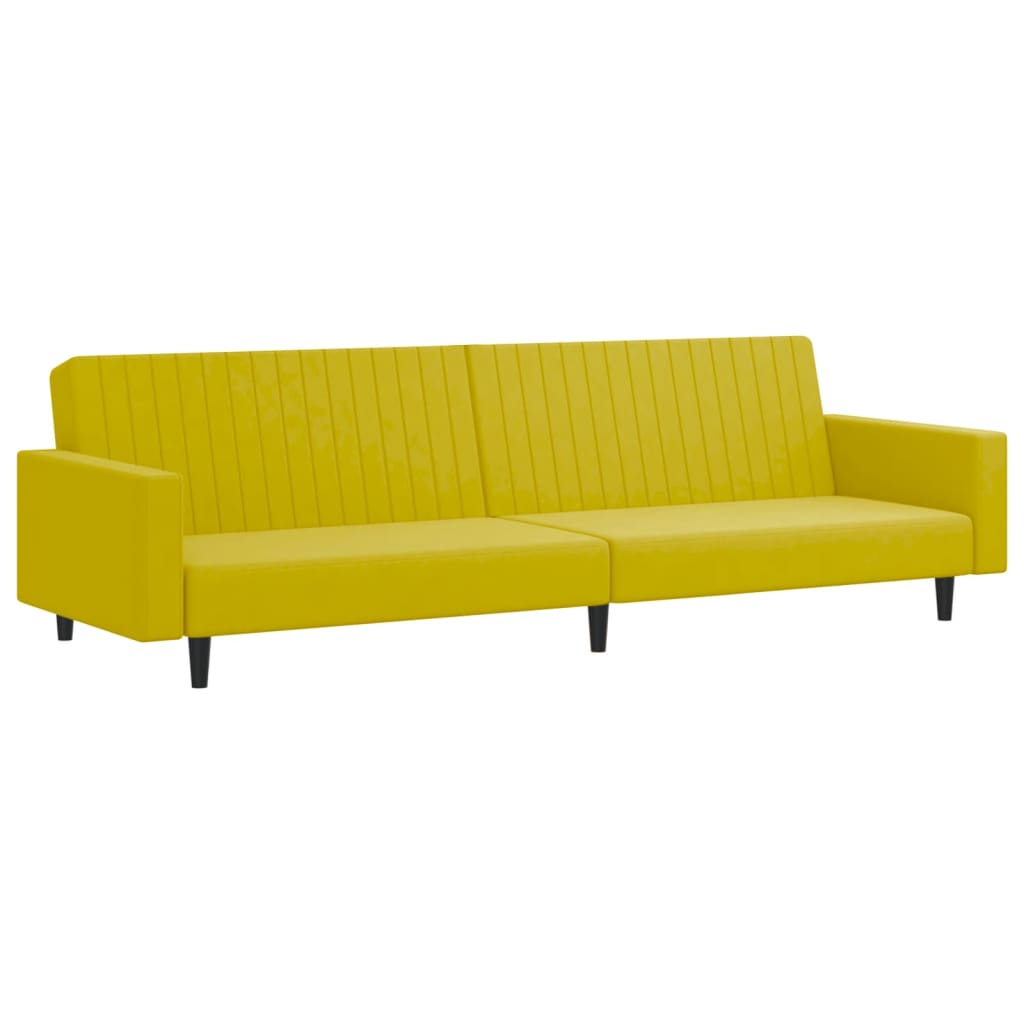 Set di Divani 2 pz Giallo in Velluto