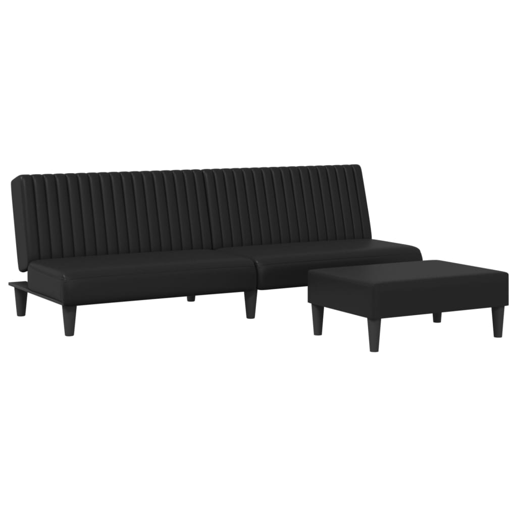 Set di Divani 2 pz Nero in Similpelle