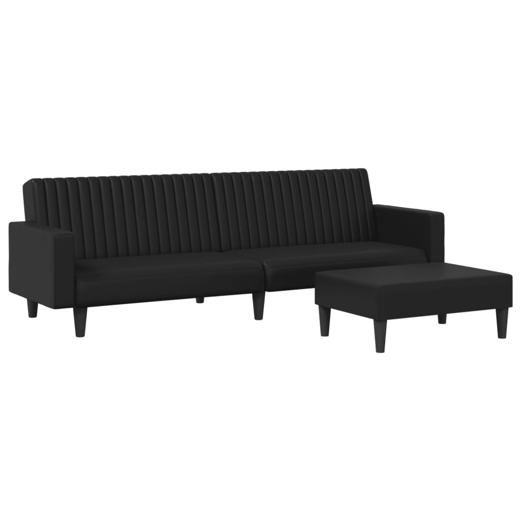 Set di Divani 2 pz Nero in Similpelle