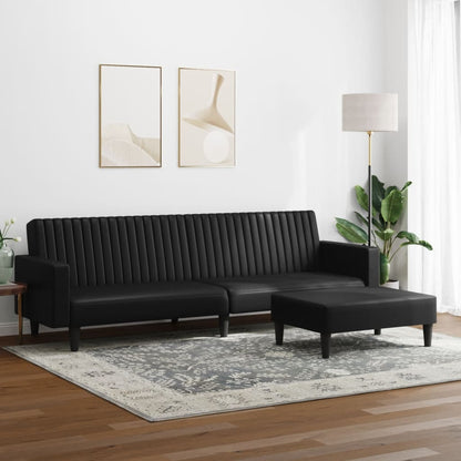 Set di Divani 2 pz Nero in Similpelle