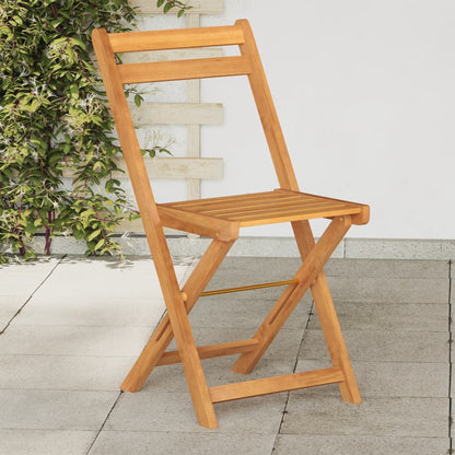 Sedie Pieghevoli da BistrÃƒÂ² 8 pz in Legno Massello di Acacia