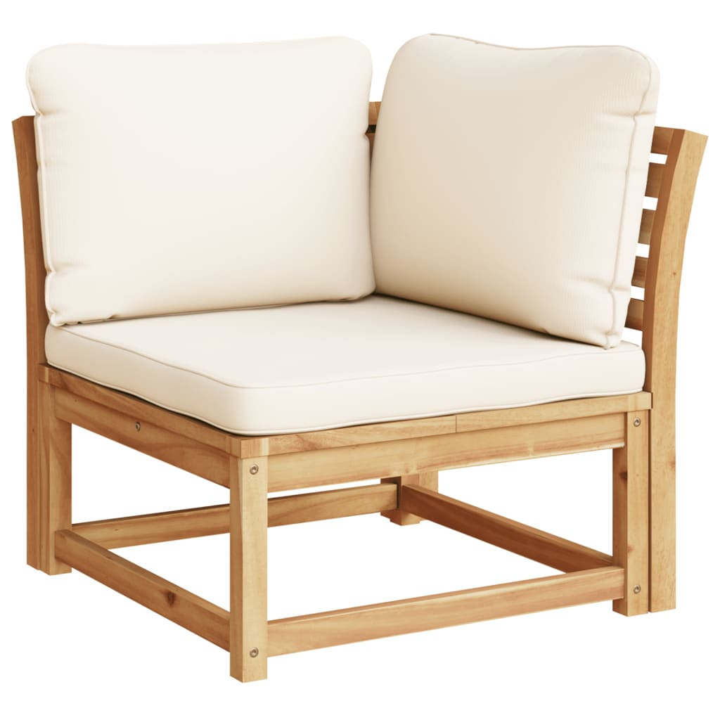 Set Salotto da Giardino 7 pz con Cuscini Legno Massello Acacia