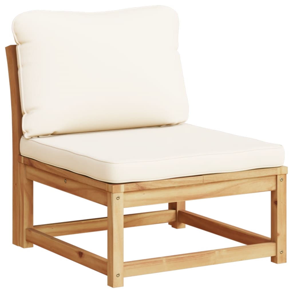 Set Salotto da Giardino 5 pz con Cuscini Legno Massello Acacia