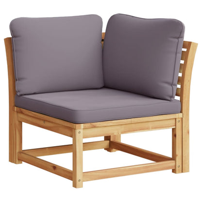 Set Salotto da Giardino 4pz con Cuscini Legno Massello Acacia