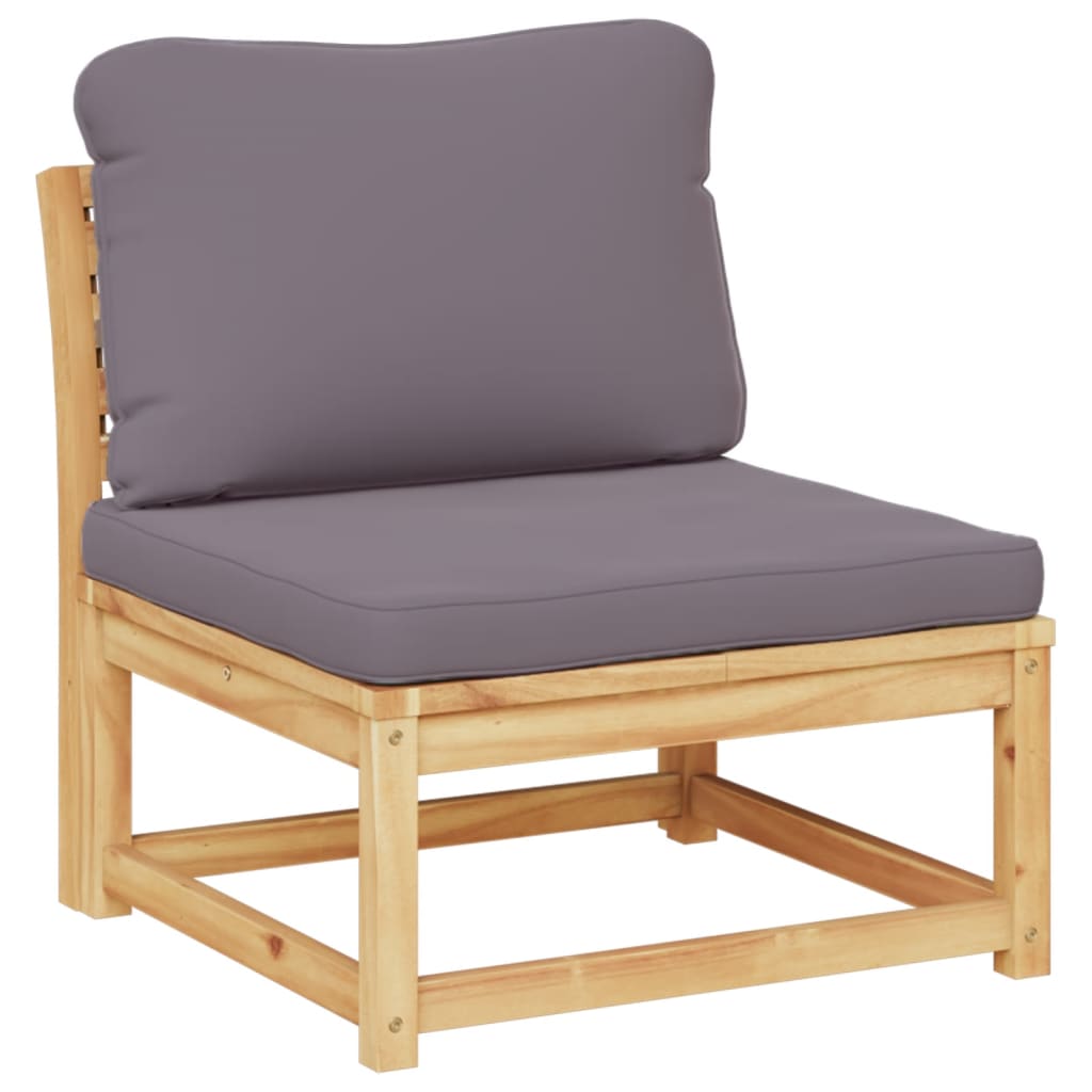 Set Salotto da Giardino 7 pz con Cuscini Legno Massello Acacia