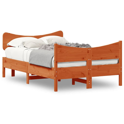 Giroletto senza Materasso Marrone Cera 120x200 cm Legno di Pino