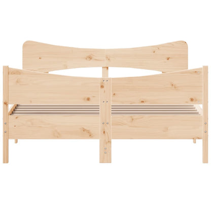 Letto senza Materasso 135x190 cm in Legno Massello di Pino