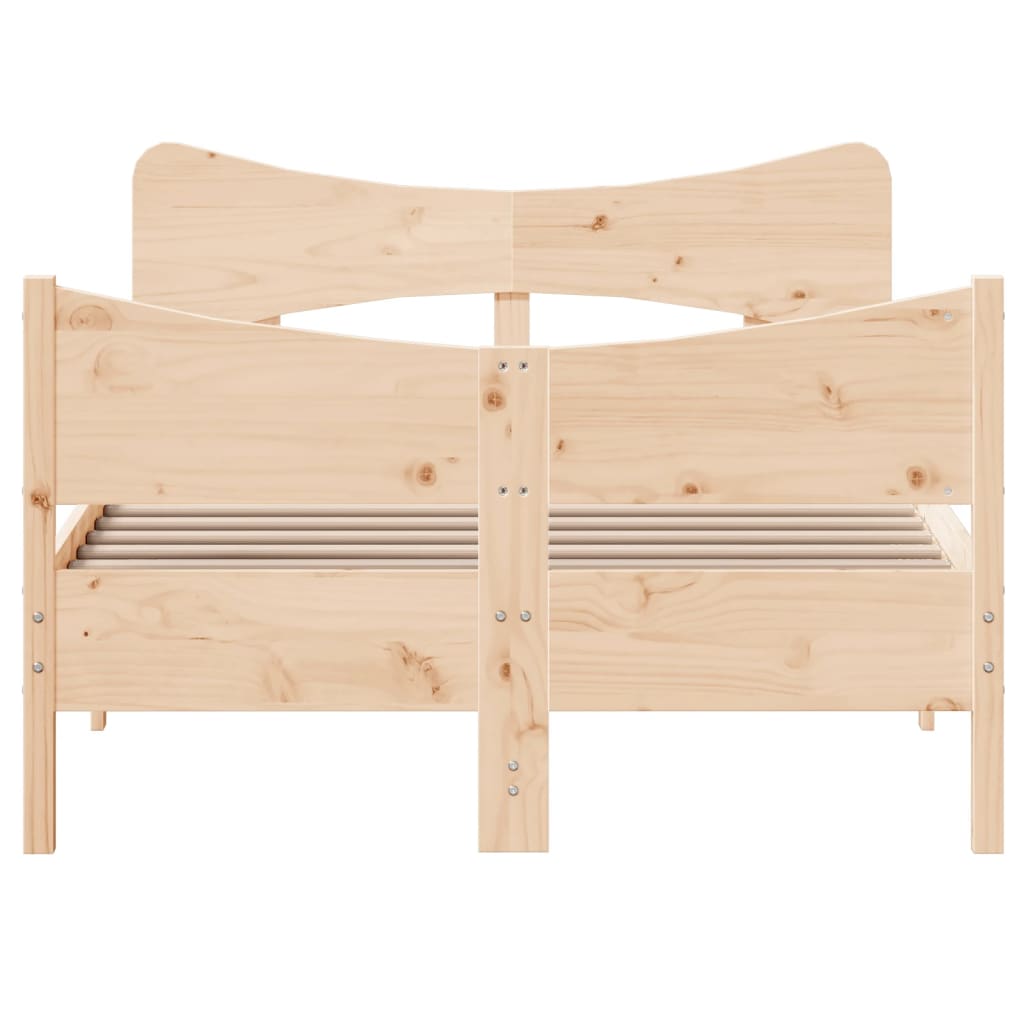 Letto senza Materasso 120x190 cm in Legno Massello di Pino