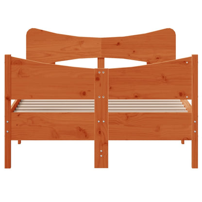 Letto senza Materasso Marrone Cera 120x190 cm in Legno di Pino