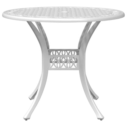 Set da Bistrot 3 pz Bianco in Alluminio Pressofuso