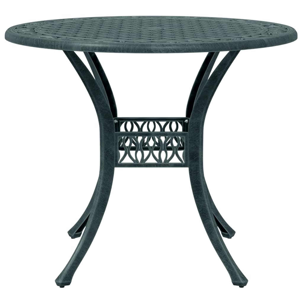 Set da BistrÃƒÂ² 3 pz Verde in Alluminio Pressofuso