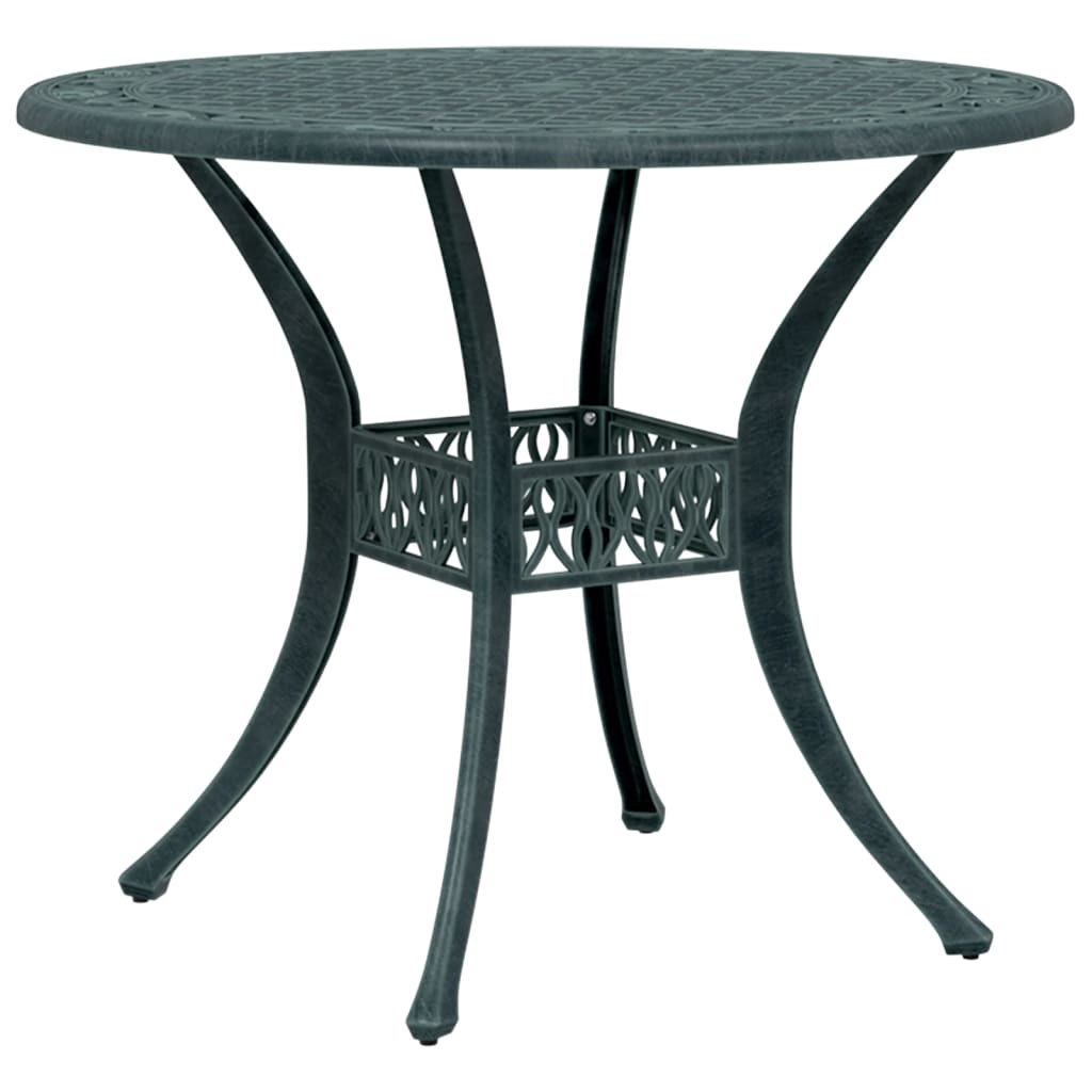 Set da BistrÃƒÂ² 3 pz Verde in Alluminio Pressofuso