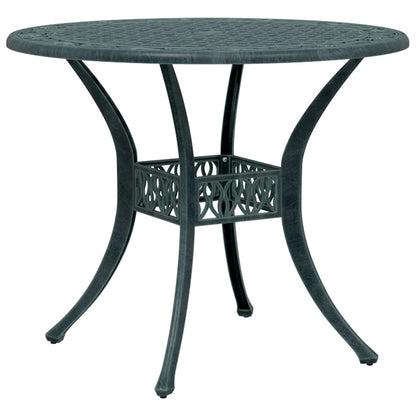 Set da BistrÃƒÂ² 3 pz Verde in Alluminio Pressofuso