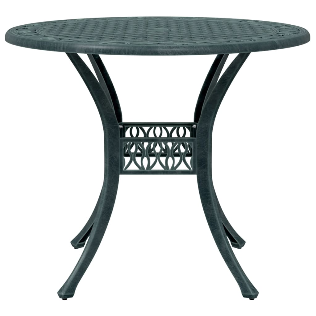 Set da BistrÃƒÂ² 3 pz Verde in Alluminio Pressofuso