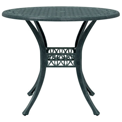 Set da BistrÃƒÂ² 3 pz Verde in Alluminio Pressofuso
