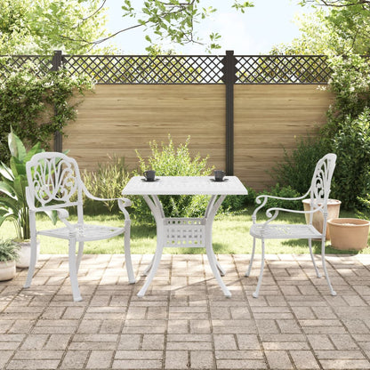 Set da Bistrot 3 pz Bianco in Alluminio Pressofuso
