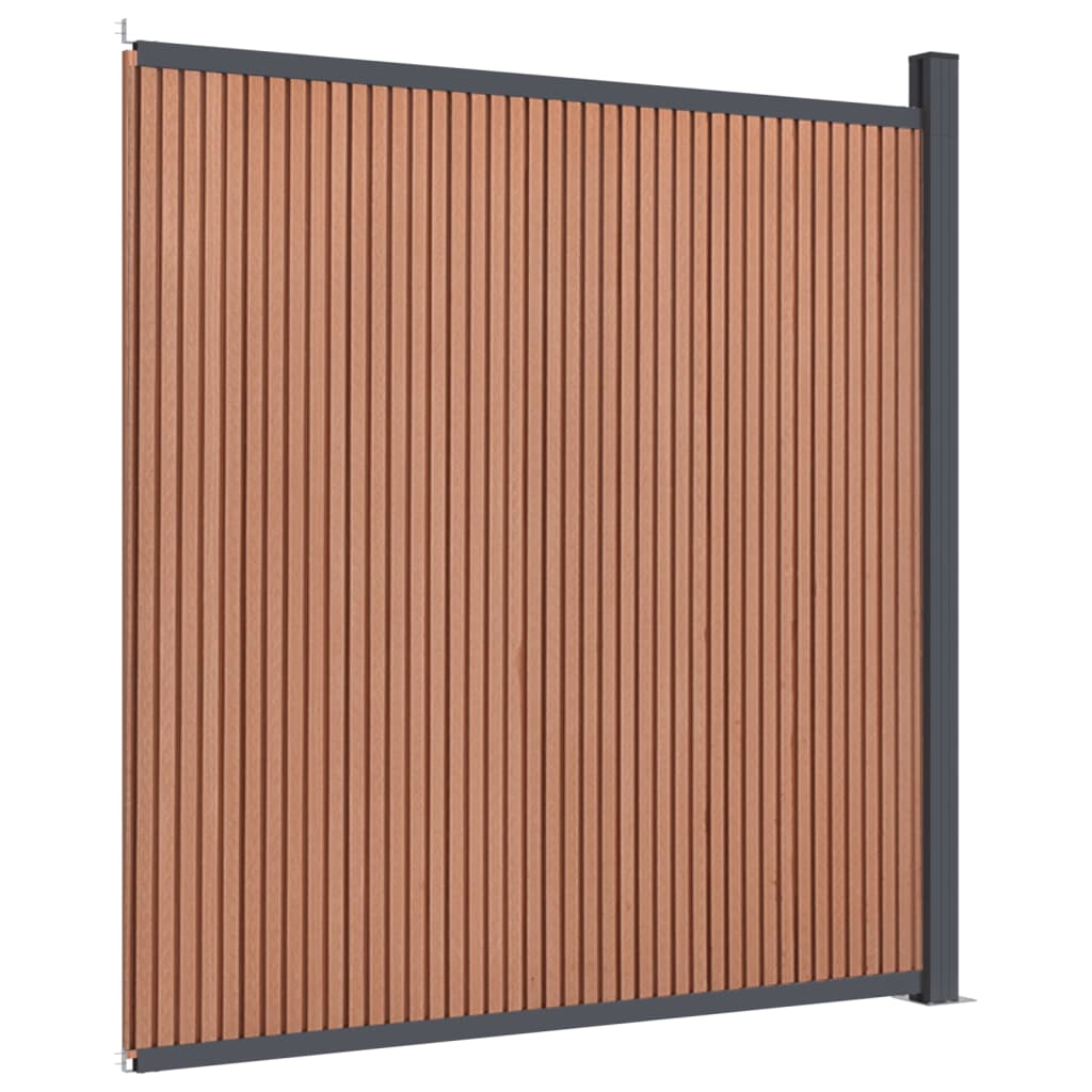 Pannello di Recinzione Marrone 173x186 cm in WPC