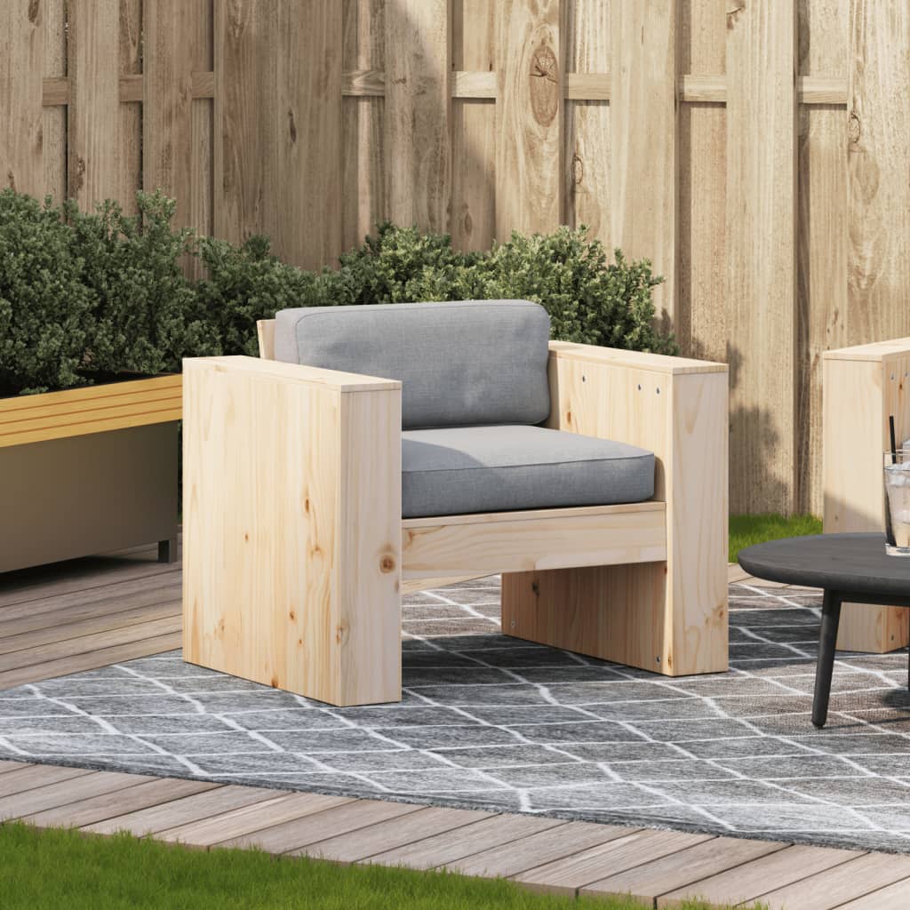 Divano da Giardino 79x60x62 cm in Legno Massello di Pino
