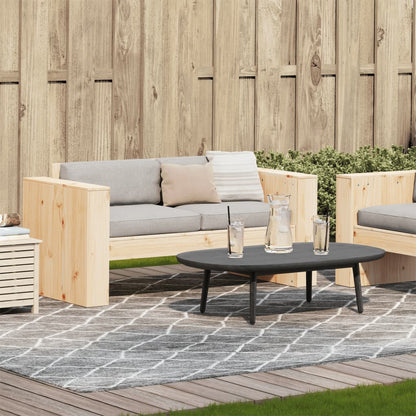 Divano da Giardino 2 Posti 134x60x62 cm Legno Massello di Pino