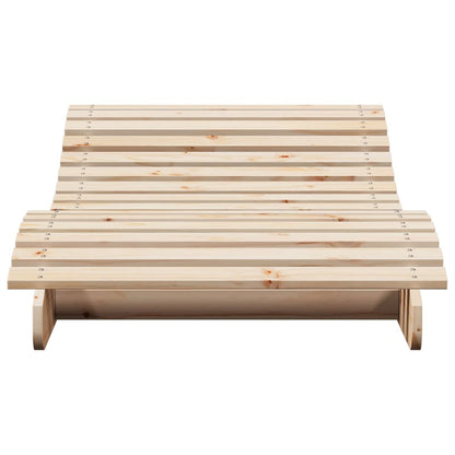 Lettino Prendisole 205x80x31,5 cm in Legno Massello di Pino
